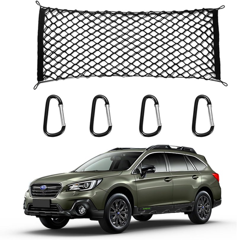 AuyNeas for Subaru Outback Envelope Style Truck Bed Cargo Net - Fits 2013-2024 2025 2026 Outback Accessories Cargo Net for Pickup Truck Bed - Heavy Duty Carabiners - Image 1